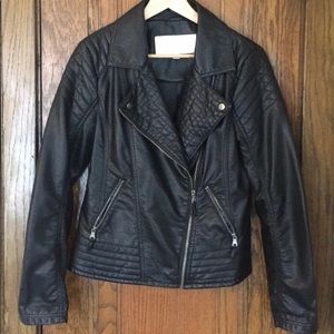 Jessica Simpson faux leather moto jacket